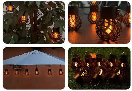 Solcelle LED Havelampe med Flammeeffekt – Stemningsfuldt Lys