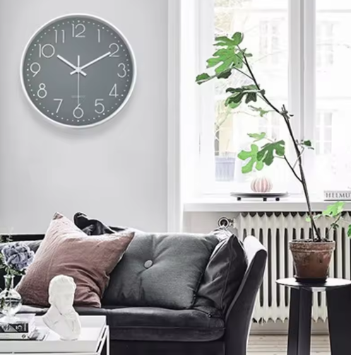 Snygg Väggklocka 8 Tum – Ljudlöst och Precist Kvartsverk