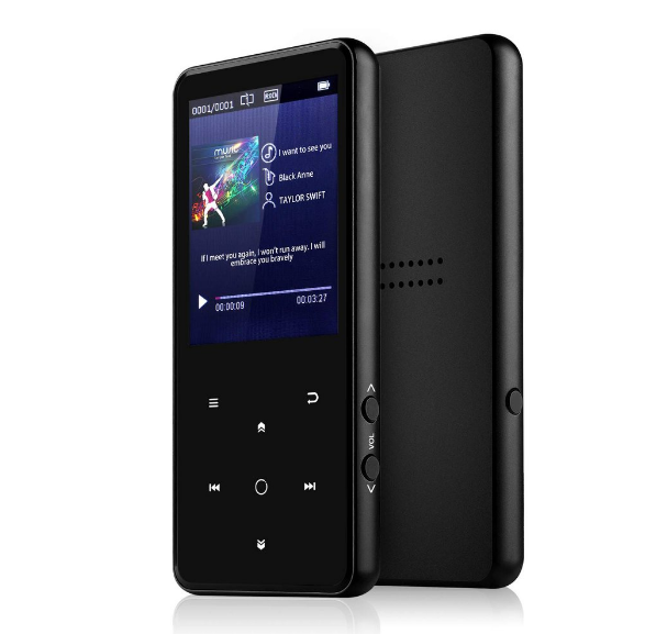 Bärbar Bluetooth MP3-spelare med stor skärm och lång speltid