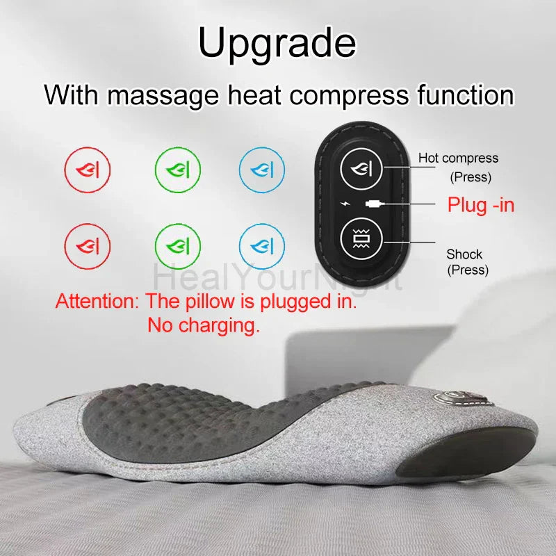 Vibrationsmassagekudde med varmkompression