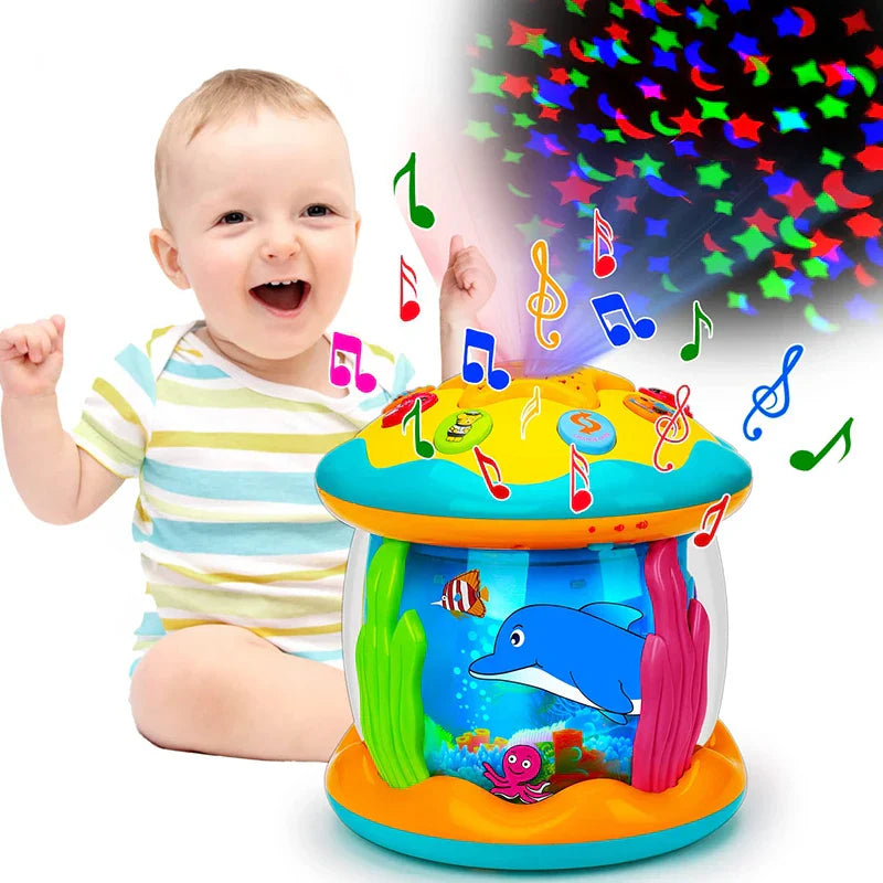 Babytromma med ljus och musik – Sensorisk inlärningsprojektion