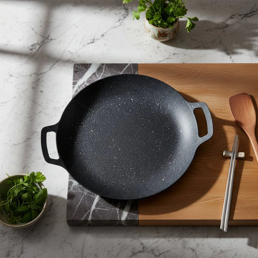 Non-stick Grillpanna i Sten för Snabb Inomhusgrillning