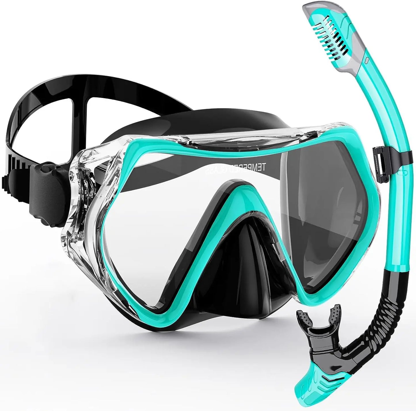 Professionelt snorkelset med panoramisk visning til voksne