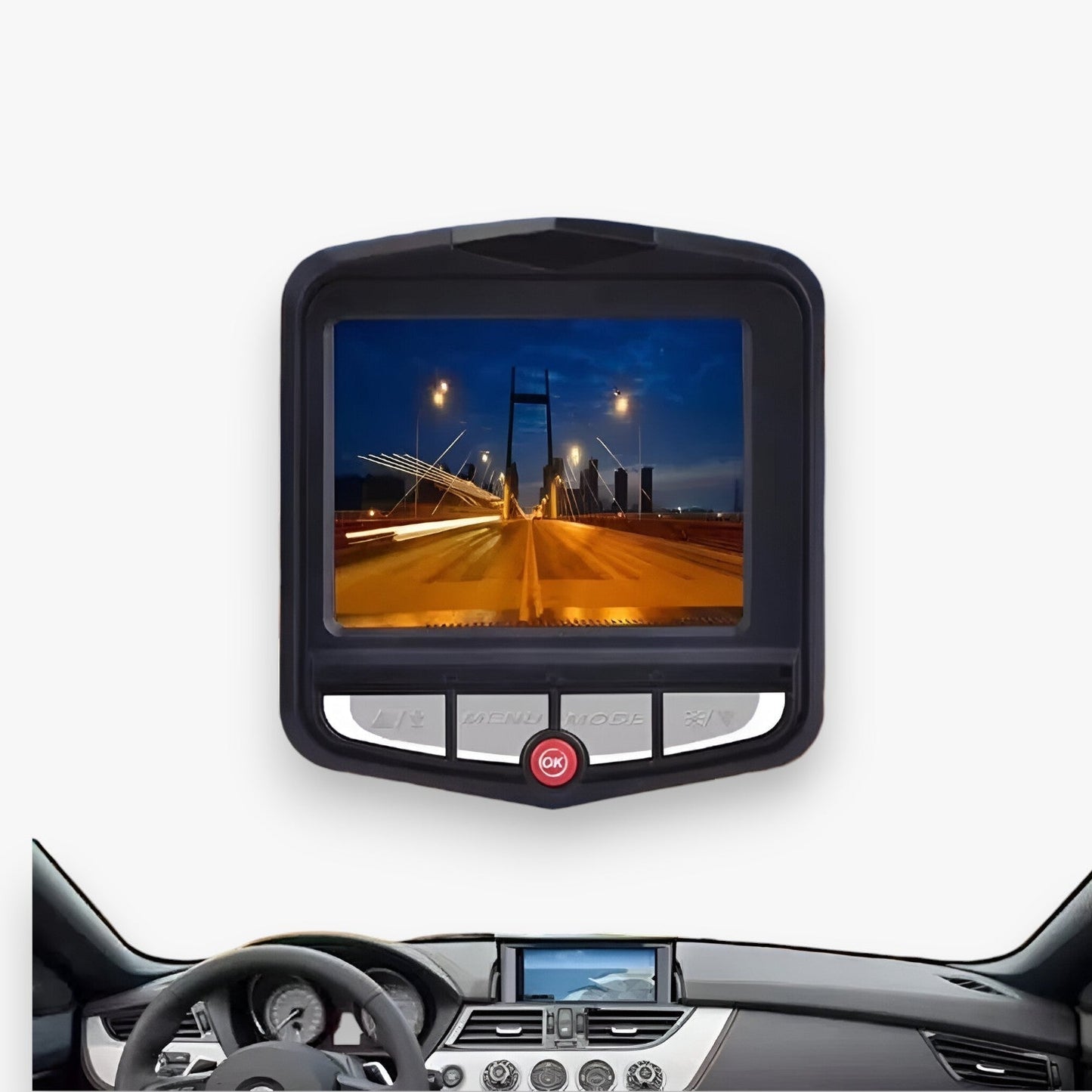 Kompakt 1080p HD Dashcam – Mörkerseende med loopinspelning