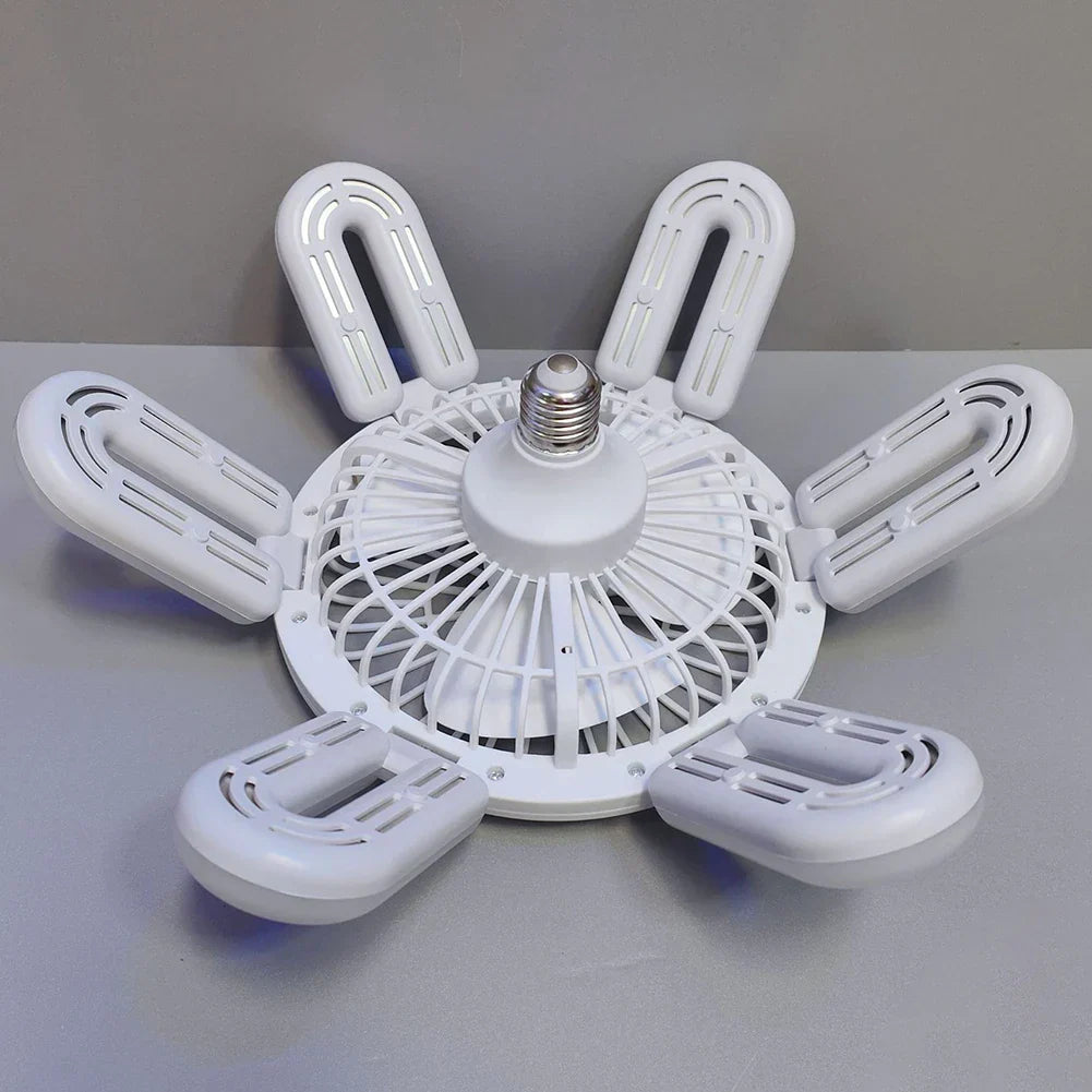 Stille Justerbar Fjernbetjening Loft Foldebar Ventilator Lampe