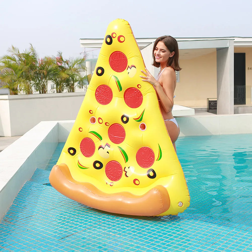 Stor pizzformad poolmadrass – Slappna av och njut med stil