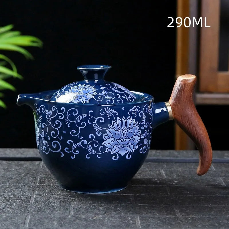 Traditionel Harmoni Keramisk Drejelig Teapot