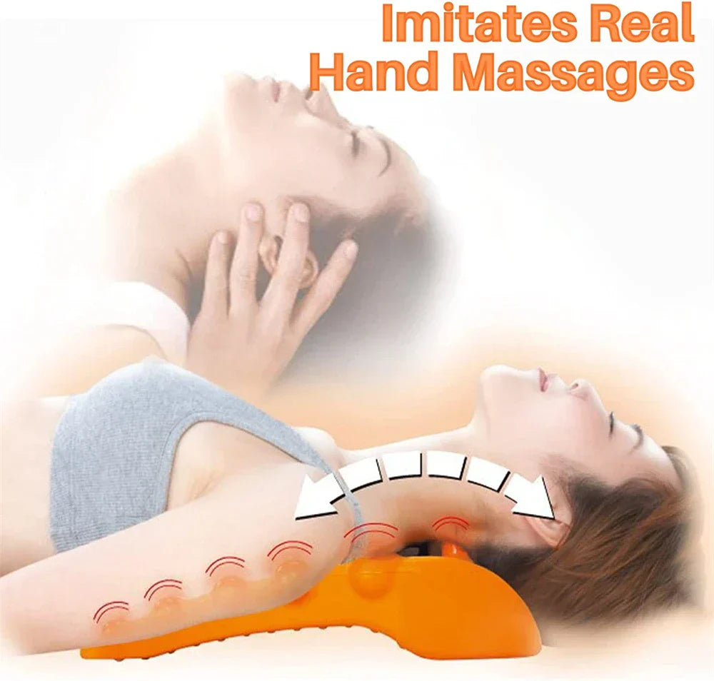 Inbyggd nackmassageapparat med tryckpunkter
