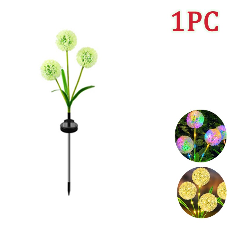 Trädgårdslampa med solenergi – Dandelion ljus