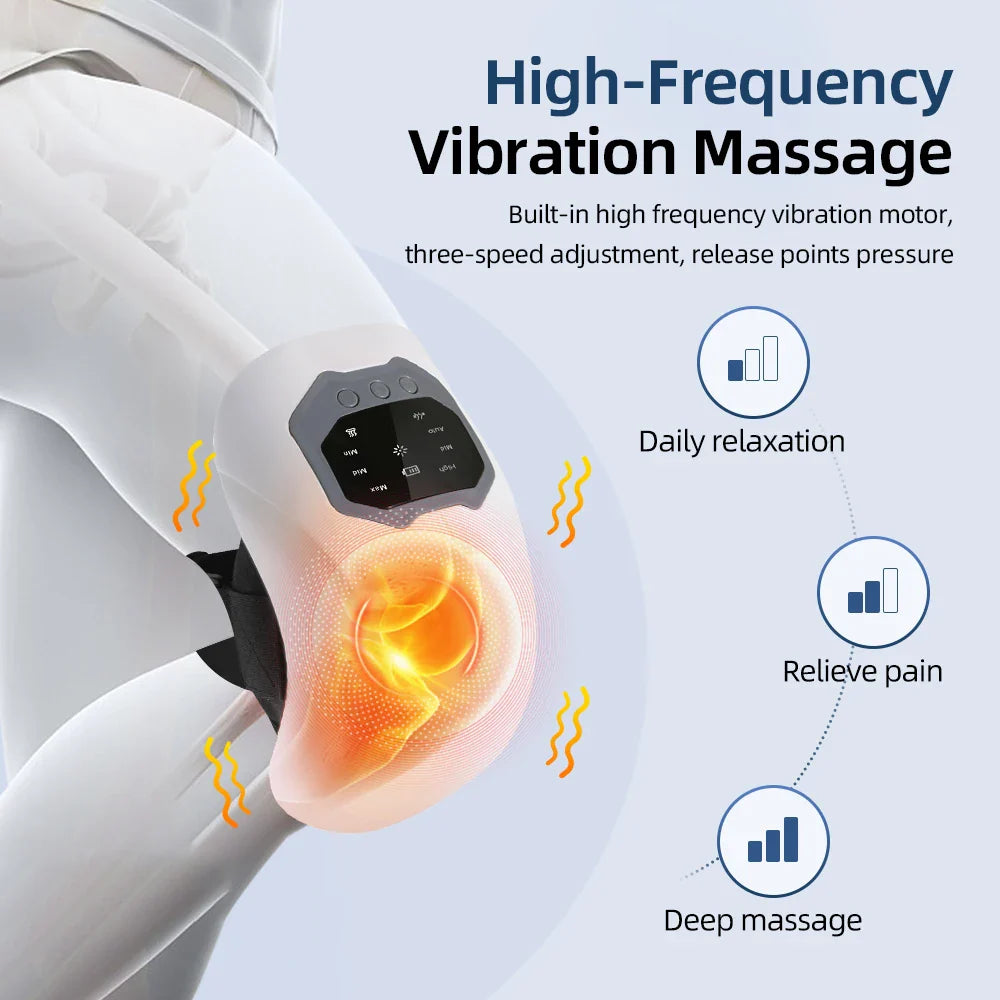 Lindra Ledsmärta med Smart Knämassör med Värme & Vibration