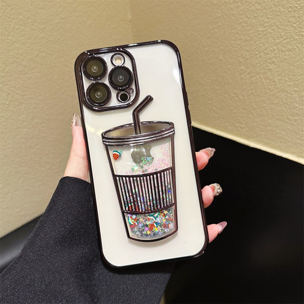 Glitter Stjärna Telefonfodral till iPhone