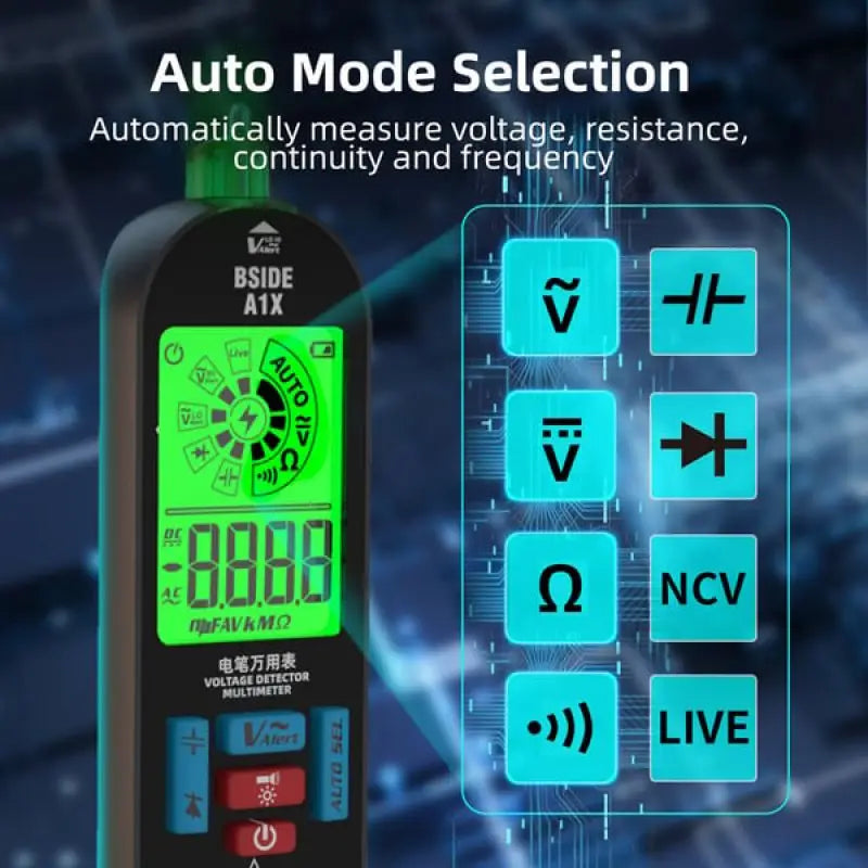 Exakt Digital Multimeter med Uppladdningsbart Batteri