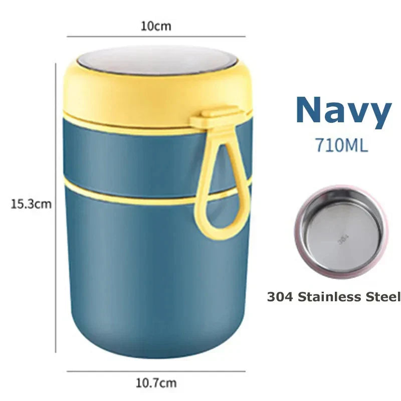Isolerad stålbehållare för mat | 500 ml / 700 ml | Praktisk och hållbar