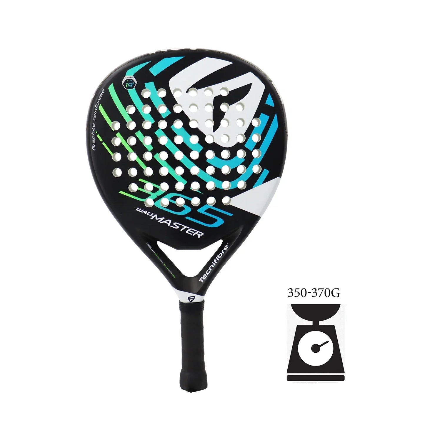 Lättvikts padelracket i kolfiber, matt finish, för nybörjare och proffs