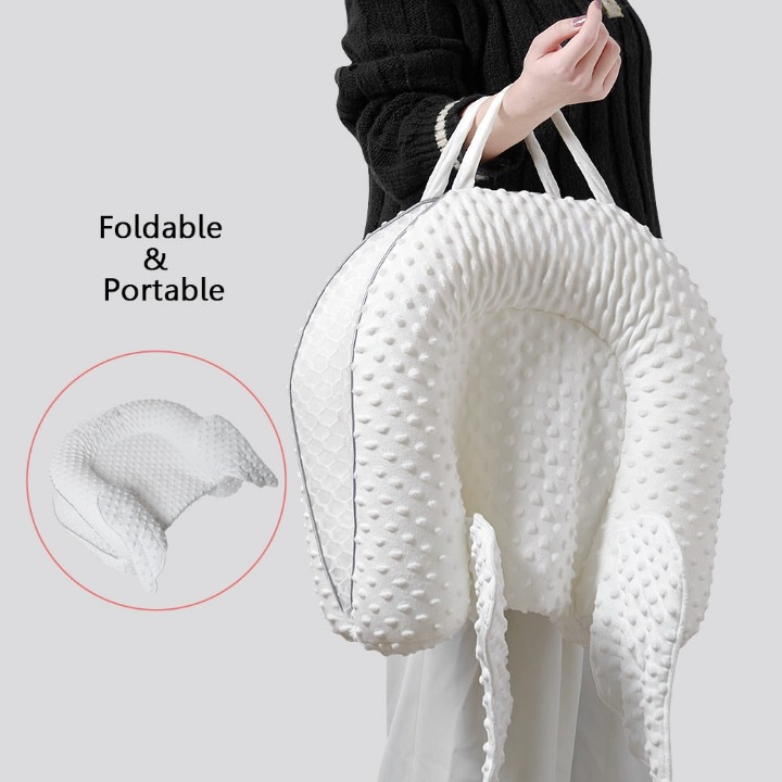 Ergonomisk børneseng med rygstøtte og netoverflade til hvile