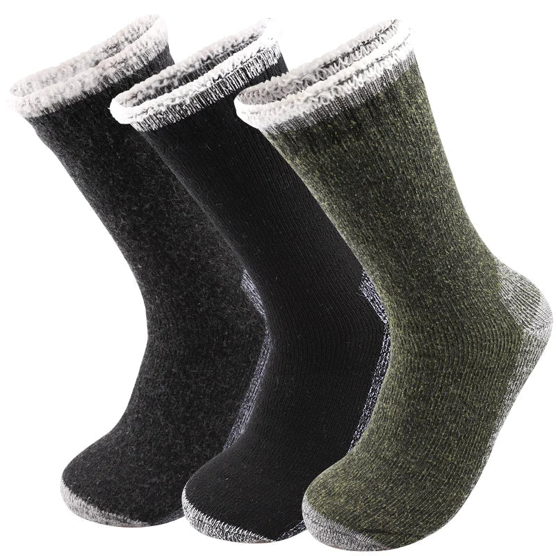 Varma Merinoullstrumpor för Herr | 3-pack | Mellanhög Skaftlängd