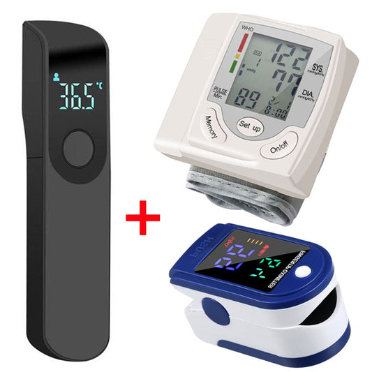 Komplet Sundhedssæt: Blodtryksmåler, Pulsoximeter, Pandetermometer