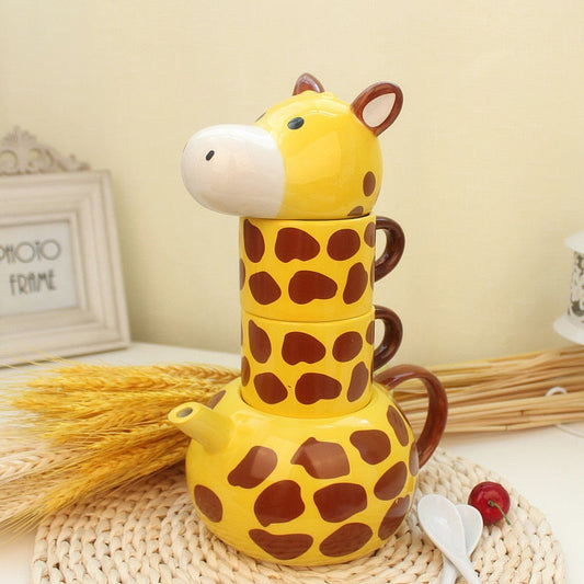 Giraff tekanna och mugg-set