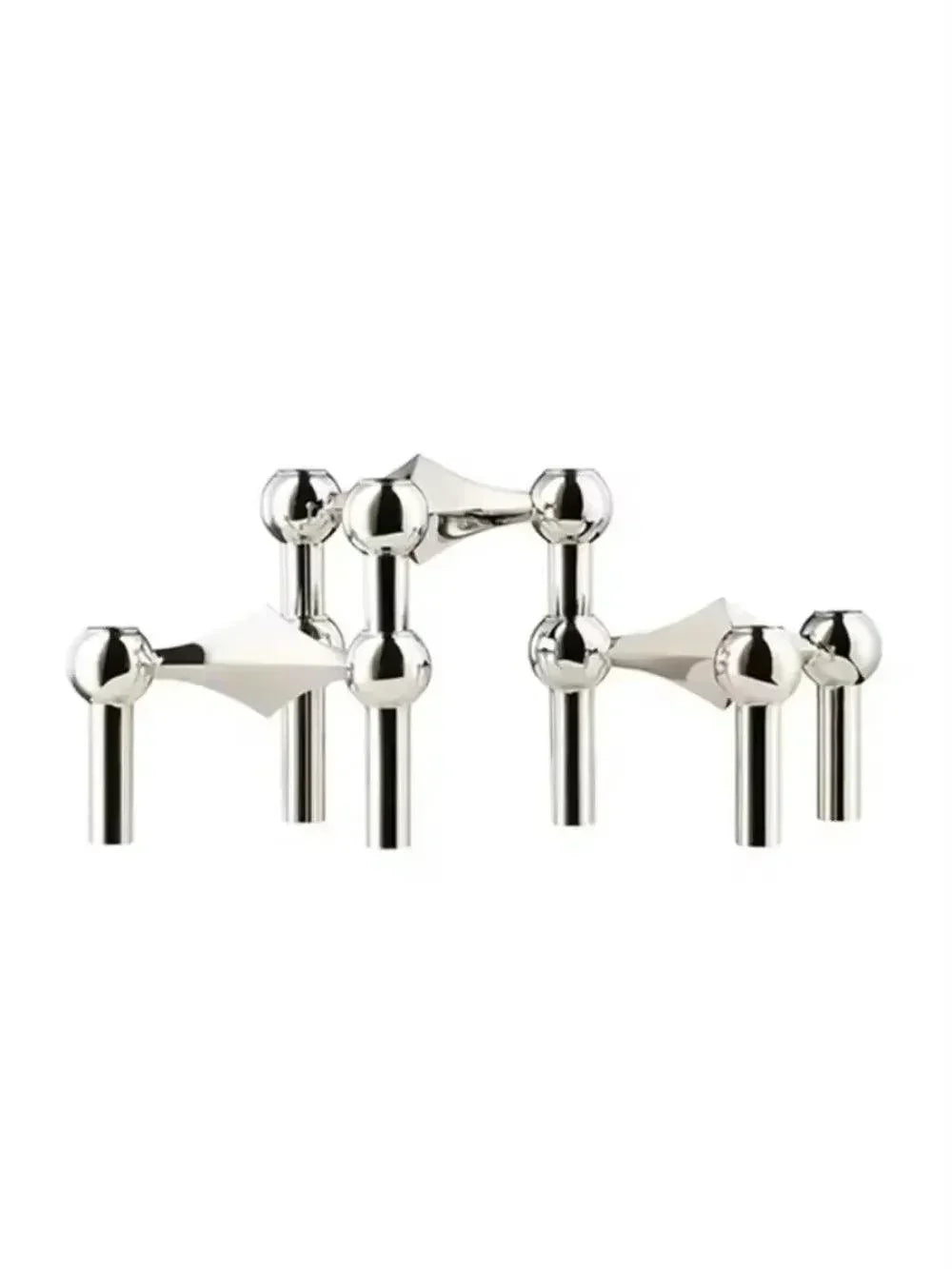 Modulære Metallysestager med Skulpturelt Design