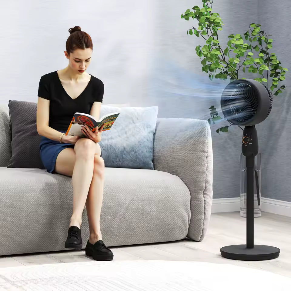 Effektiv Standventilator med Justerbar Hastighed og Sikkerhedsgitter