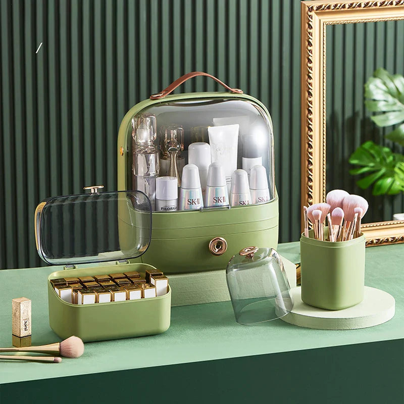 Vandtæt Makeup Organizer med Flere Rum - Stilfuld Opbevaring