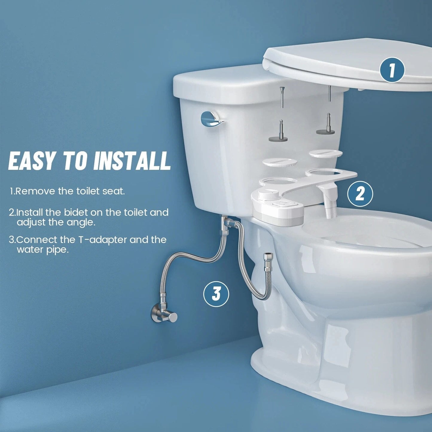 Selvrensende Dual Dyse Ren Hygiejne Bidet