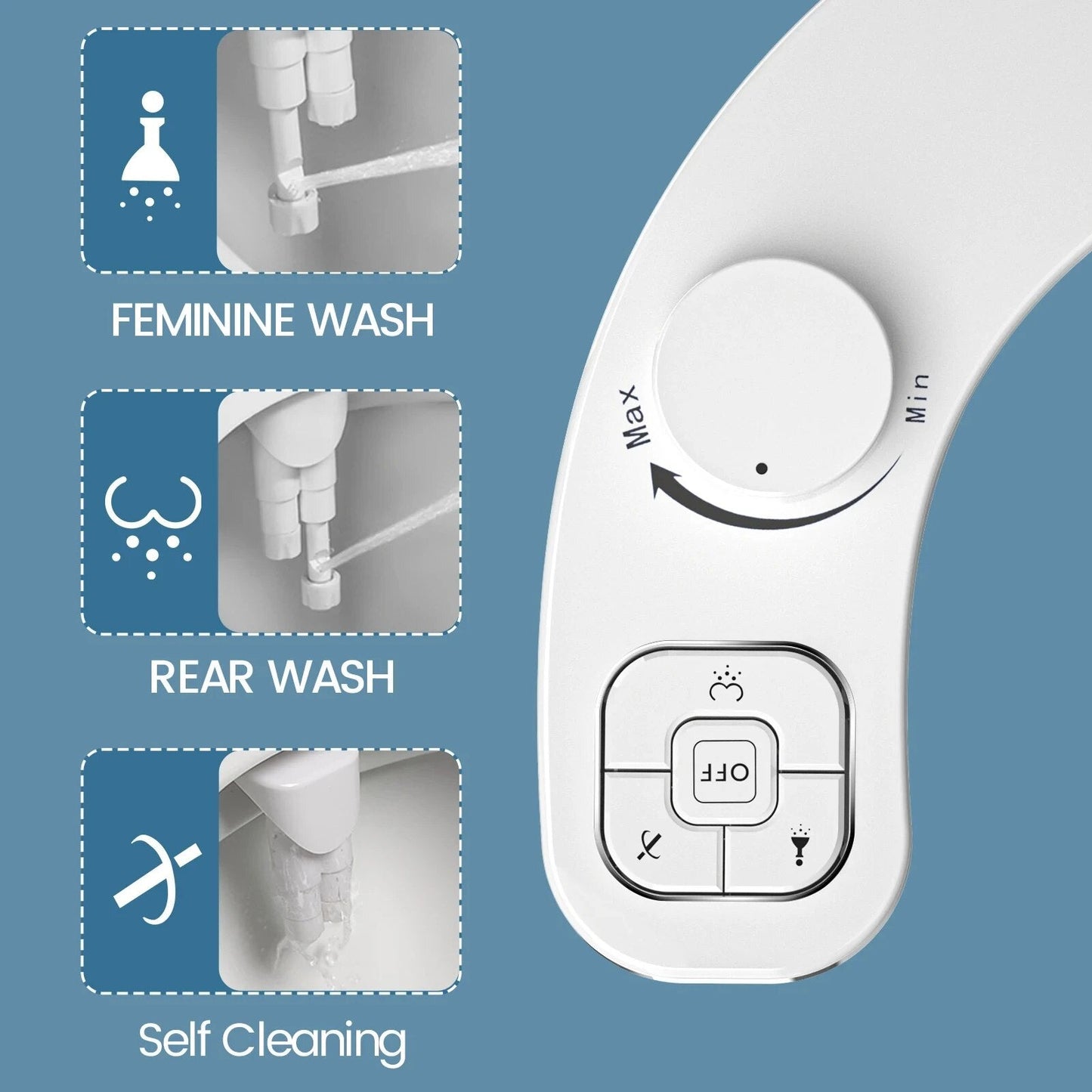 Selvrensende Dual Dyse Ren Hygiejne Bidet