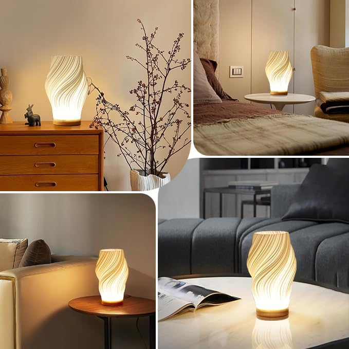 Modern Bordslampa med Dimmerfunktion och Skulptural Elegans
