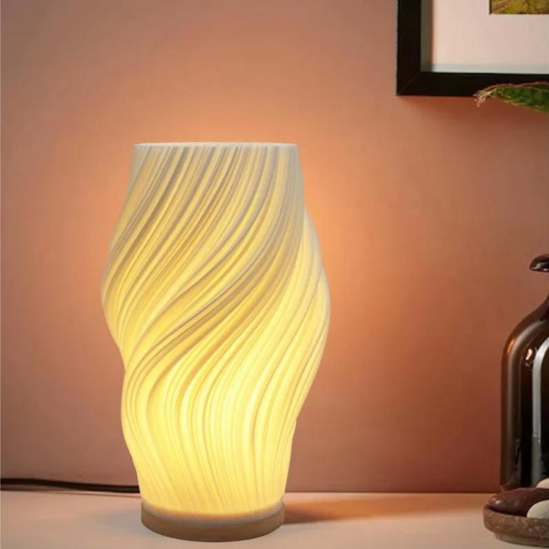 Modern Bordslampa med Dimmerfunktion och Skulptural Elegans