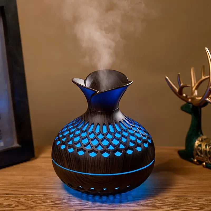 Aroma diffuser med 300 ml tank | USB-drevet, natlys, stille tåge og op til 10 timers drift