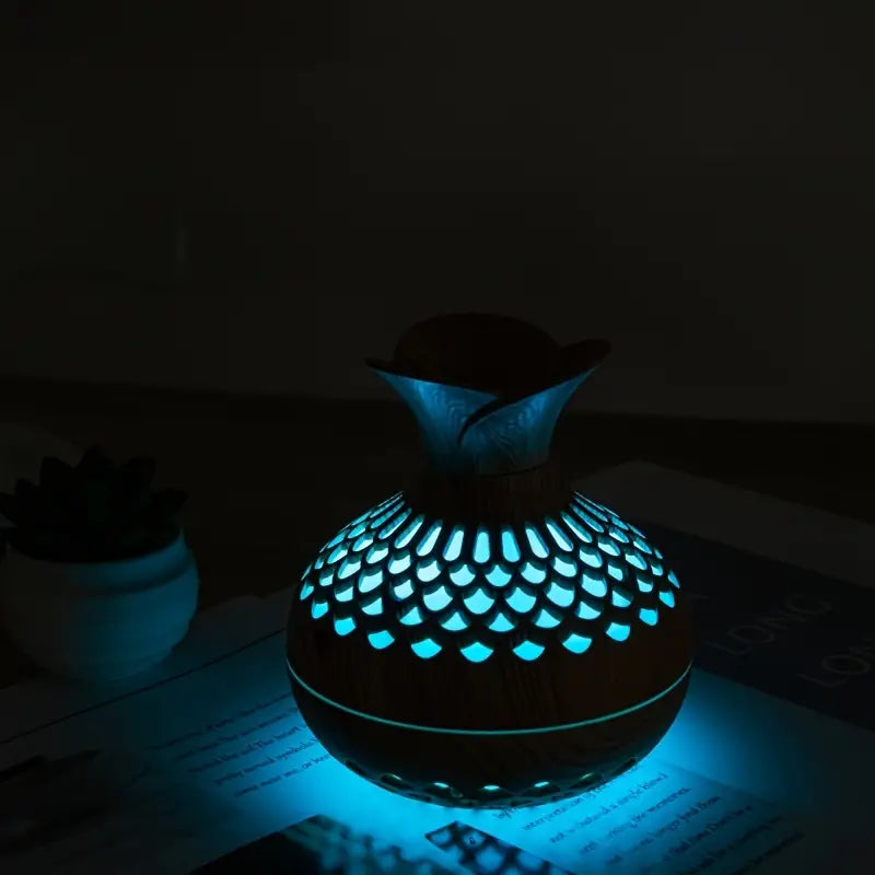 Aroma diffuser med 300 ml tank | USB-drevet, natlys, stille tåge og op til 10 timers drift