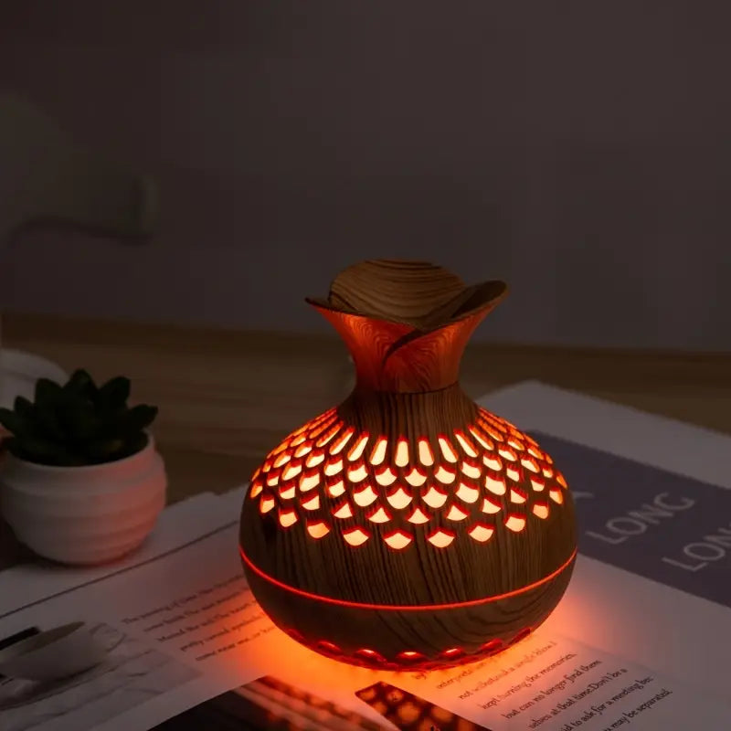 Aroma diffuser med 300 ml tank | USB-drevet, natlys, stille tåge og op til 10 timers drift