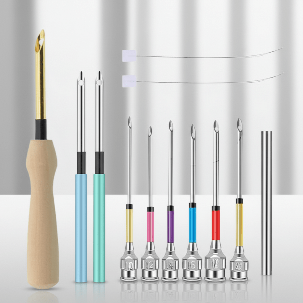 Broderisæt med Punch Needle – Ergonomisk og Holdbart Design