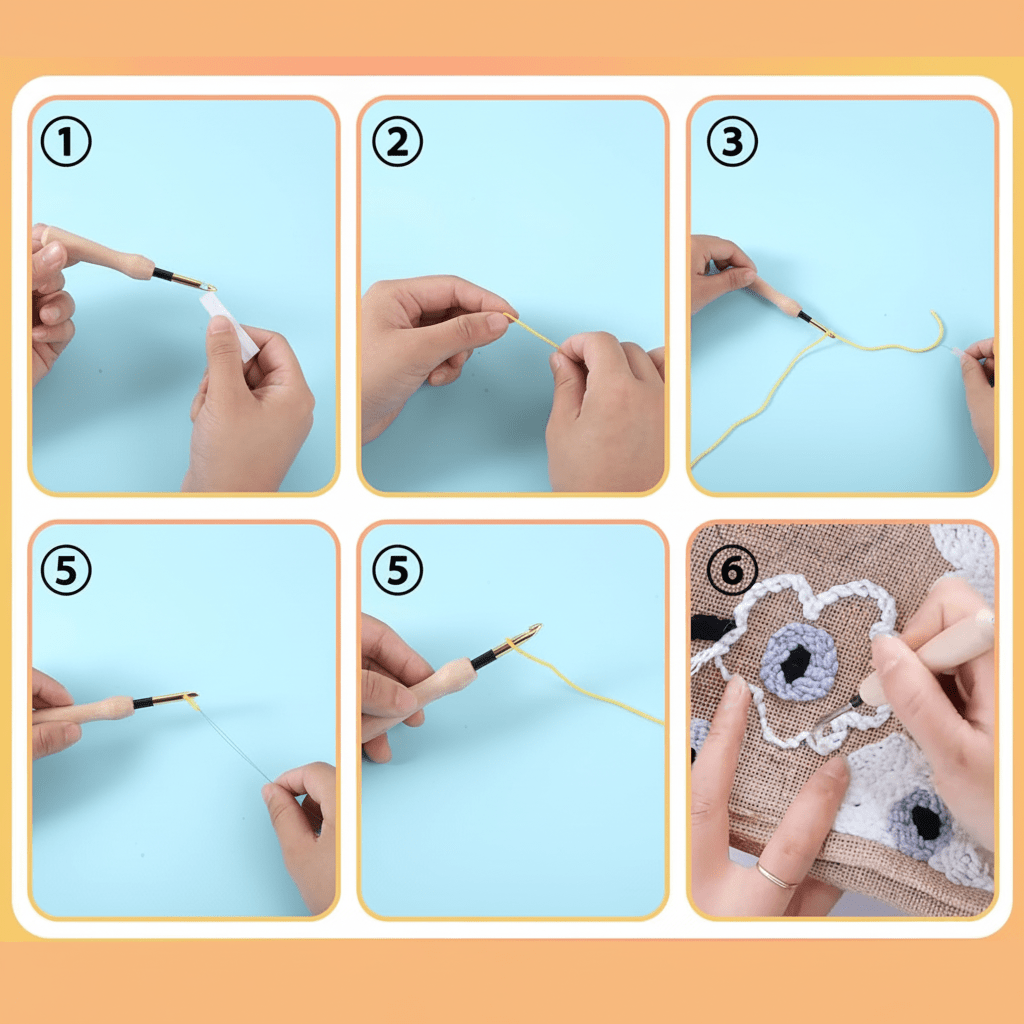 Broderisæt med Punch Needle – Ergonomisk og Holdbart Design