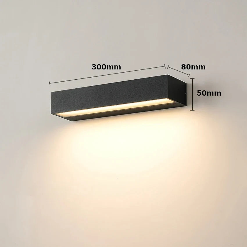 Udendørs LED Væglampe IP65 - Moderne Design & Varm Belysning