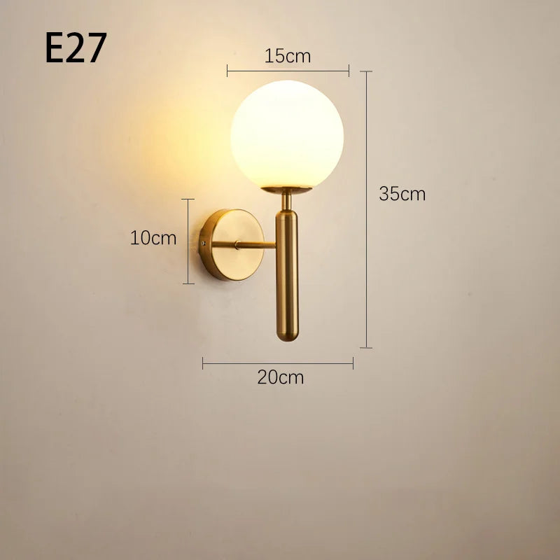 Stilren LED Væglampe med E27 Fatning - Moderne Design