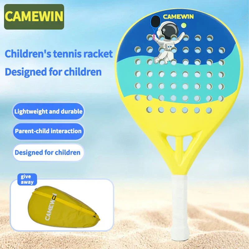 Junior Padel- och Tennisracket, 50% Kolfiber, 50% Glasfiber, lättvikt