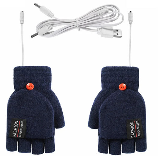 USB Varmehandsker | 3 Temperaturindstillinger | Blødt Strikkemateriale | Unisex Størrelse