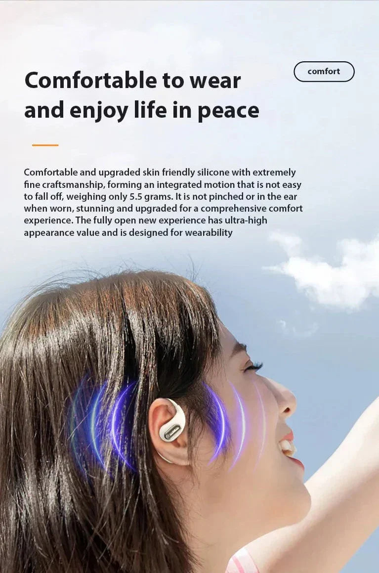 Bluetooth Touch-Control Hovedtelefoner med knoglelednings teknologi