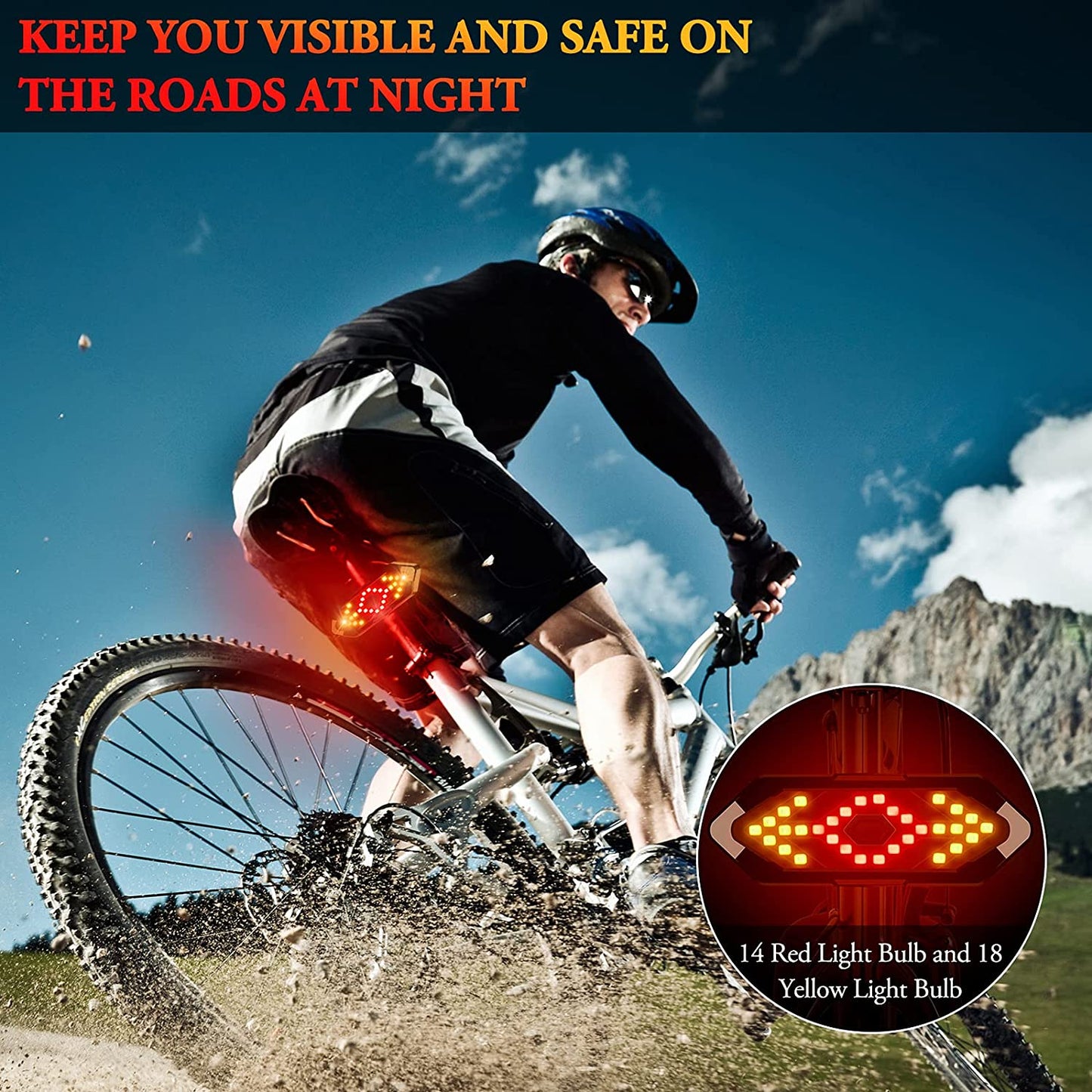 LED Trådløs Cykel Signallygte