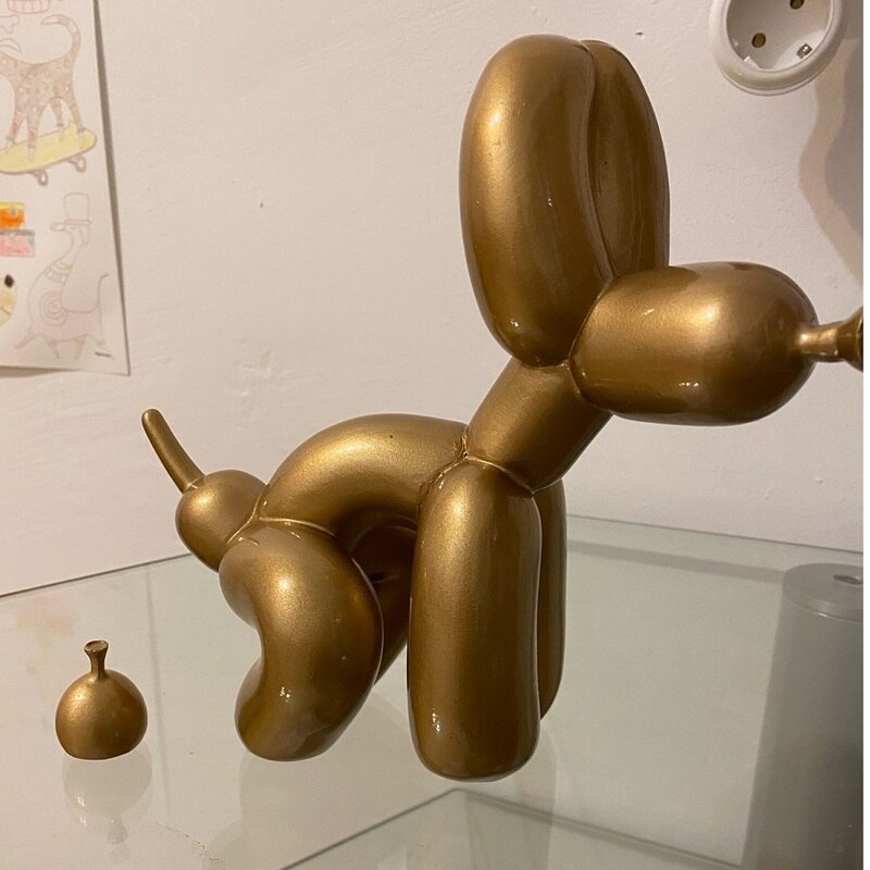 Resin Figur af Ballonhund