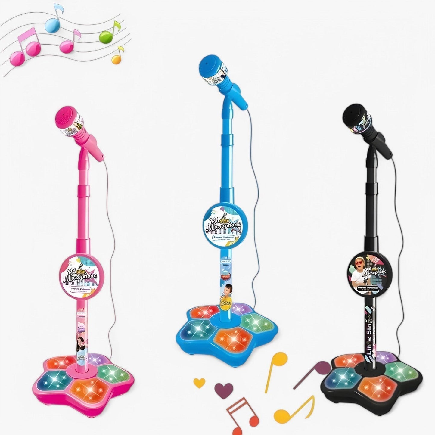 Børnemikrofon med justerbar højde og stativ – SoundFun Stage