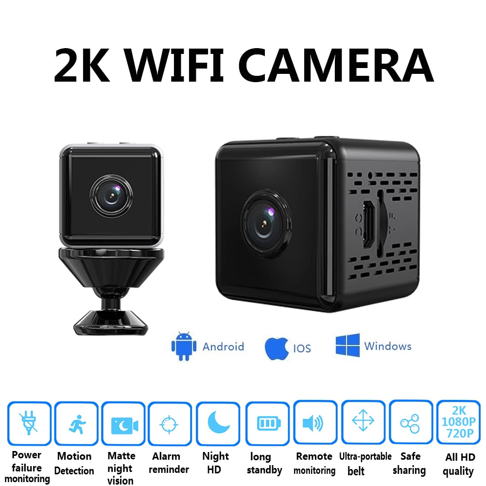Mini HD bevægelsesdetekterende Wifi-kamera