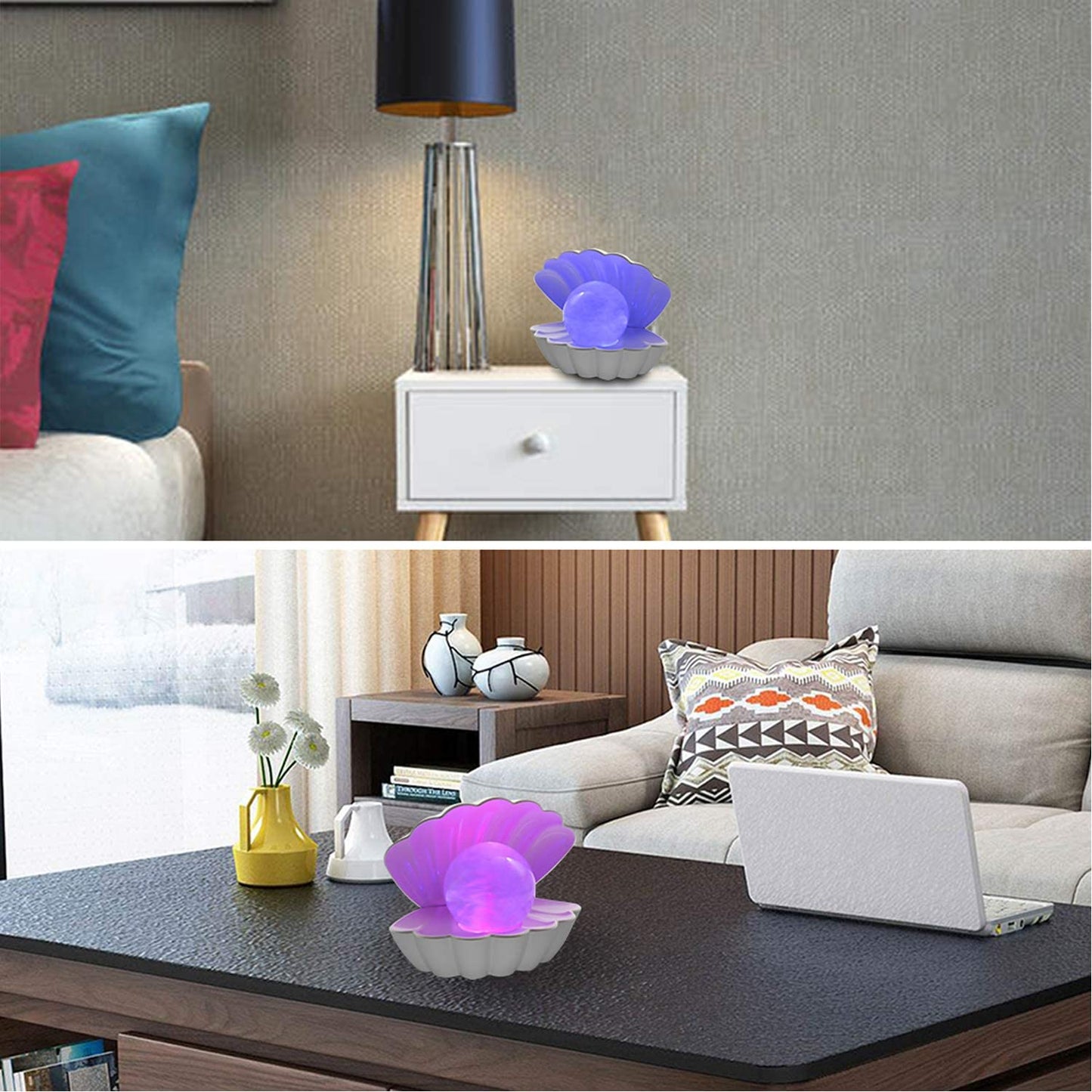 Natlys med fe-skal design