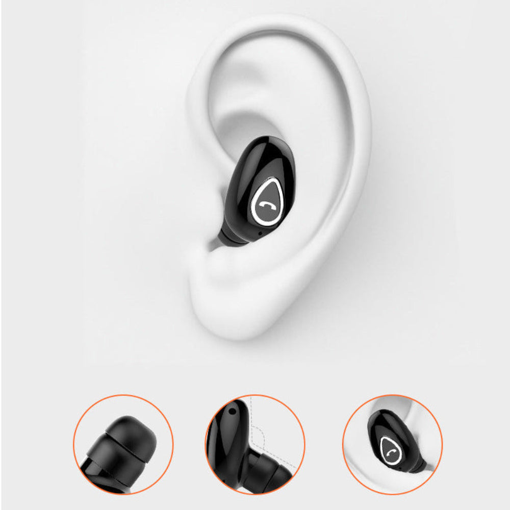 Trådløse Bluetooth Øretelefoner, Mini, Usynlige, Enkelt In-Ear