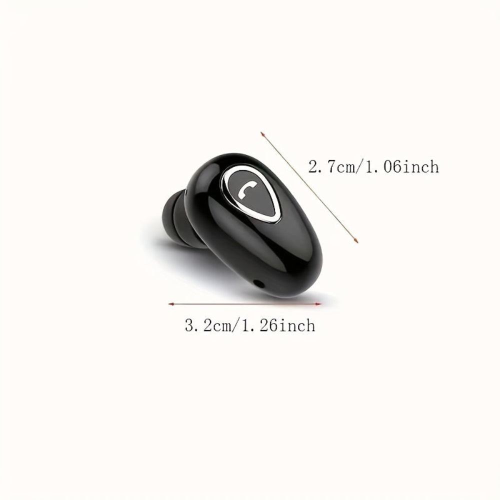 Trådløse Bluetooth Øretelefoner, Mini, Usynlige, Enkelt In-Ear