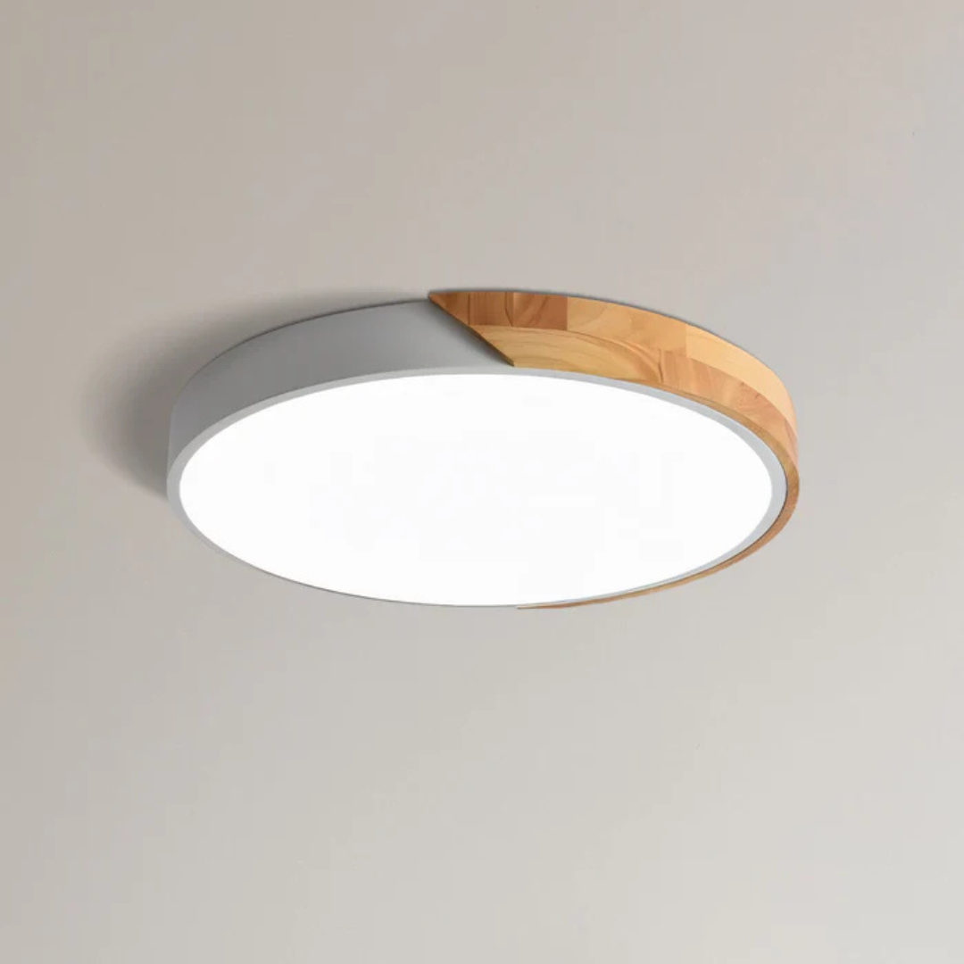 Moderne LED Træloftlampe – Energibesparende Skandinavisk Design