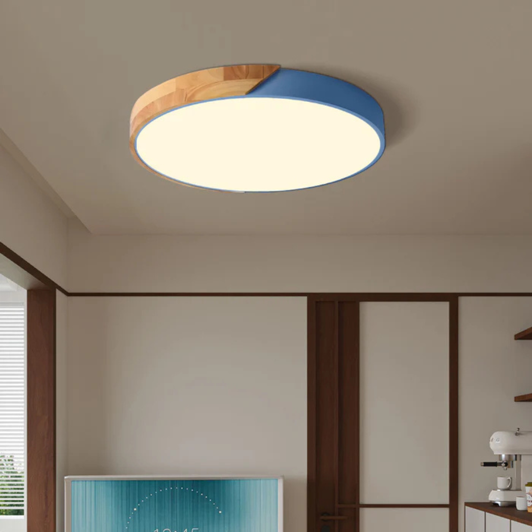 Moderne LED Træloftlampe – Energibesparende Skandinavisk Design