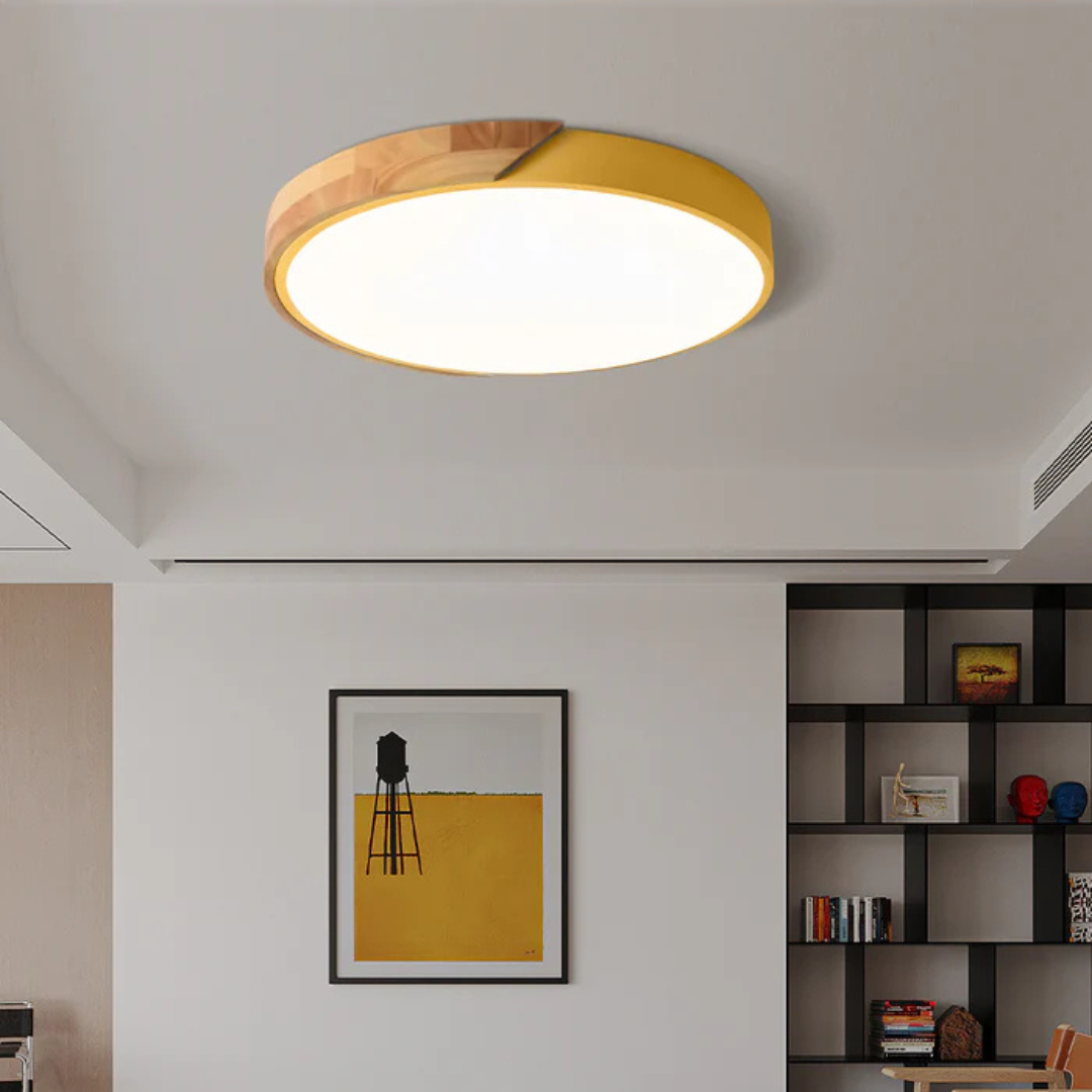 Moderne LED Træloftlampe – Energibesparende Skandinavisk Design
