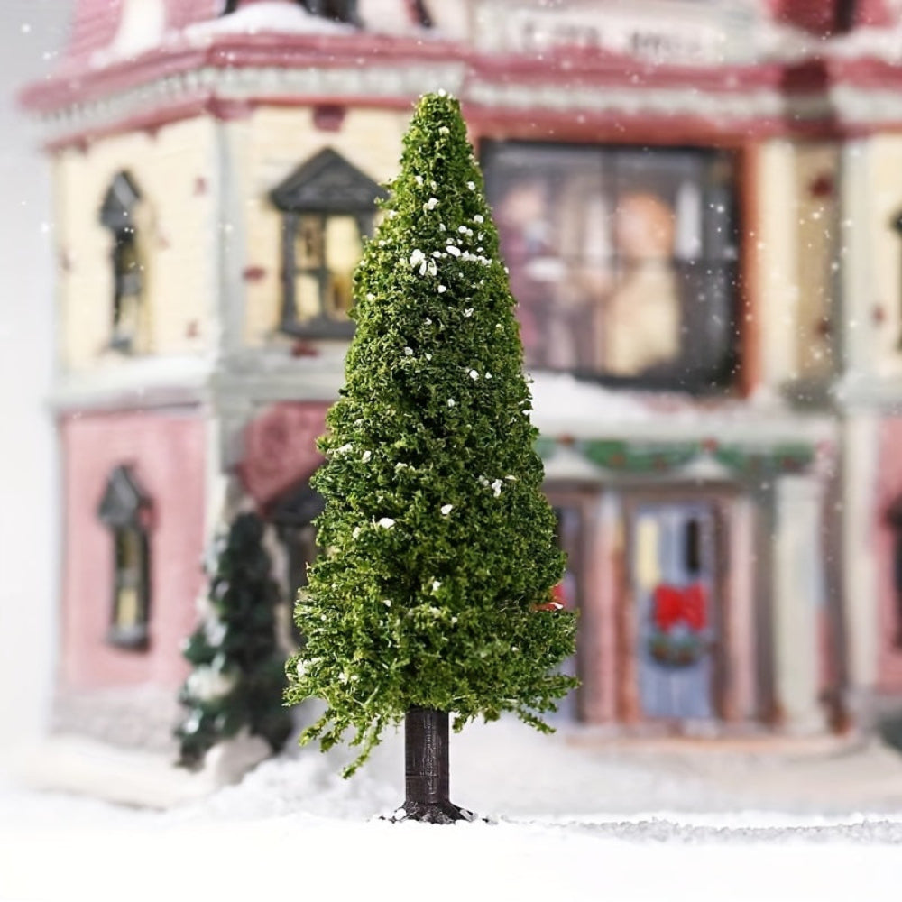 Festlig dekoration med lille juletræ til borddisplay